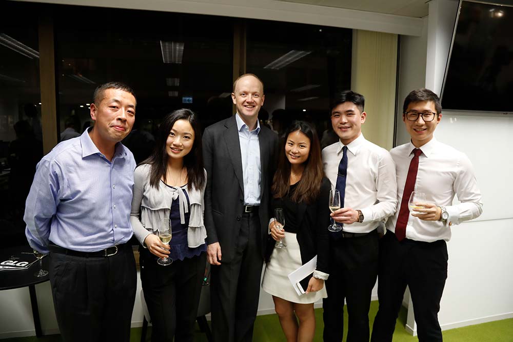 Alexander-Saint Amand with members of the Hong Kong office
