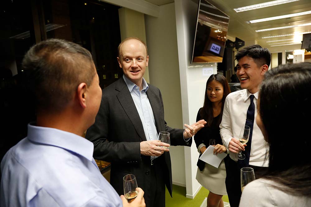 Alexander-Saint Amand with members of the Hong Kong office