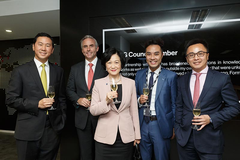 Alexander-Saint Amand with members of the Hong Kong office