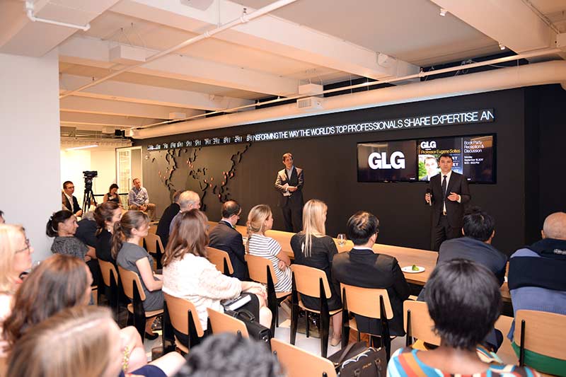 Eugene Soltes takes a question from the audience