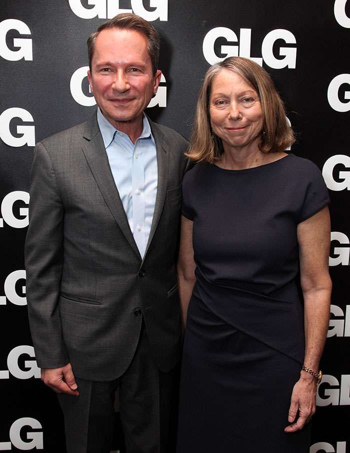 Richard Socarides, left, Head of Public Affairs at GLG and Jill Abramson